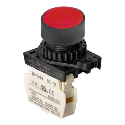 زر ضغط أحمر Autonics S2PR-P1RBM
